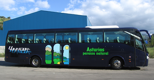 LA FLOTA. PULLMANS LLANEZA. ASTURIAS.