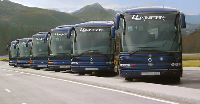 LA FLOTA. PULLMANS LLANEZA. ASTURIAS.