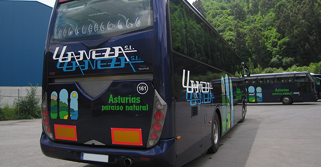 LA FLOTA. PULLMANS LLANEZA. ASTURIAS.